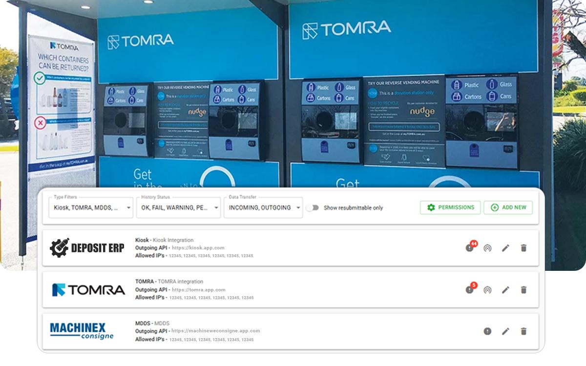 Counting Machine Integrations (Tomra, Anker Andersen, Machinex)